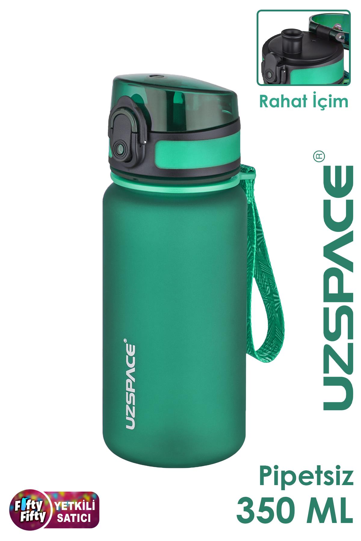 Uzspace 350 ML Pipetsiz Softtouch Tritan Çocuk Su Matarası -FF350MLUZS