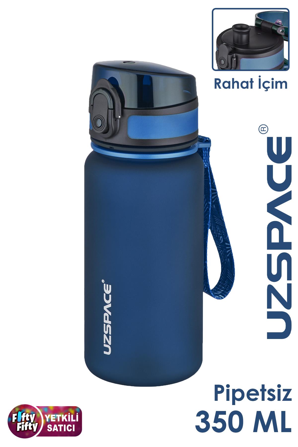 Uzspace 350 ML Pipetsiz Softtouch Tritan Çocuk Su Matarası -FF350MLUZS
