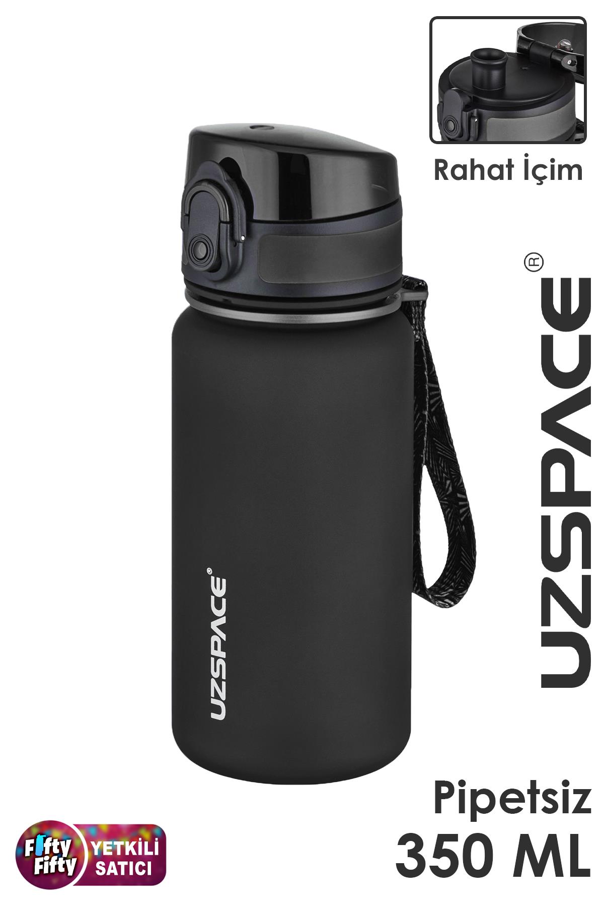 Uzspace 350 ML Pipetsiz Softtouch Tritan Çocuk Su Matarası -FF350MLUZS
