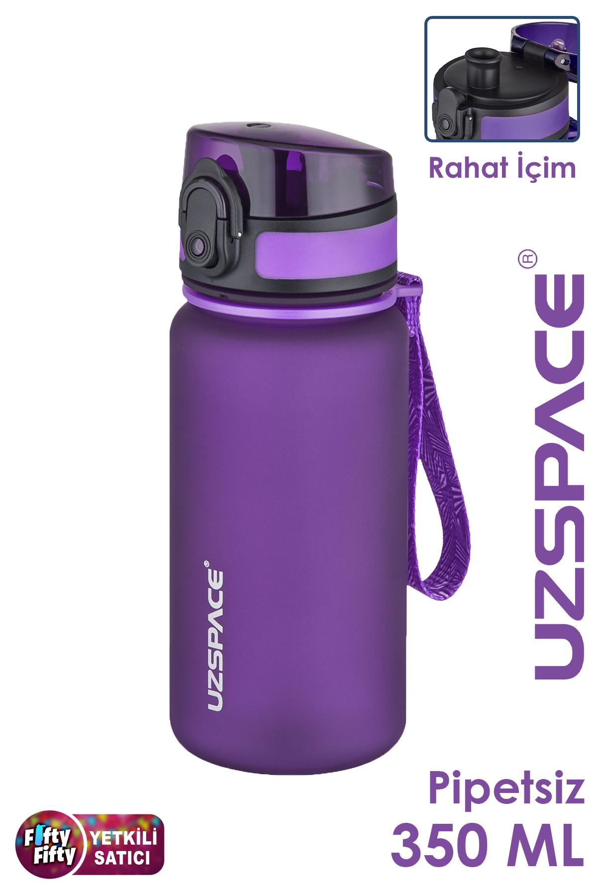 Uzspace 350 ML Pipetsiz Softtouch Tritan Çocuk Su Matarası -FF350MLUZS