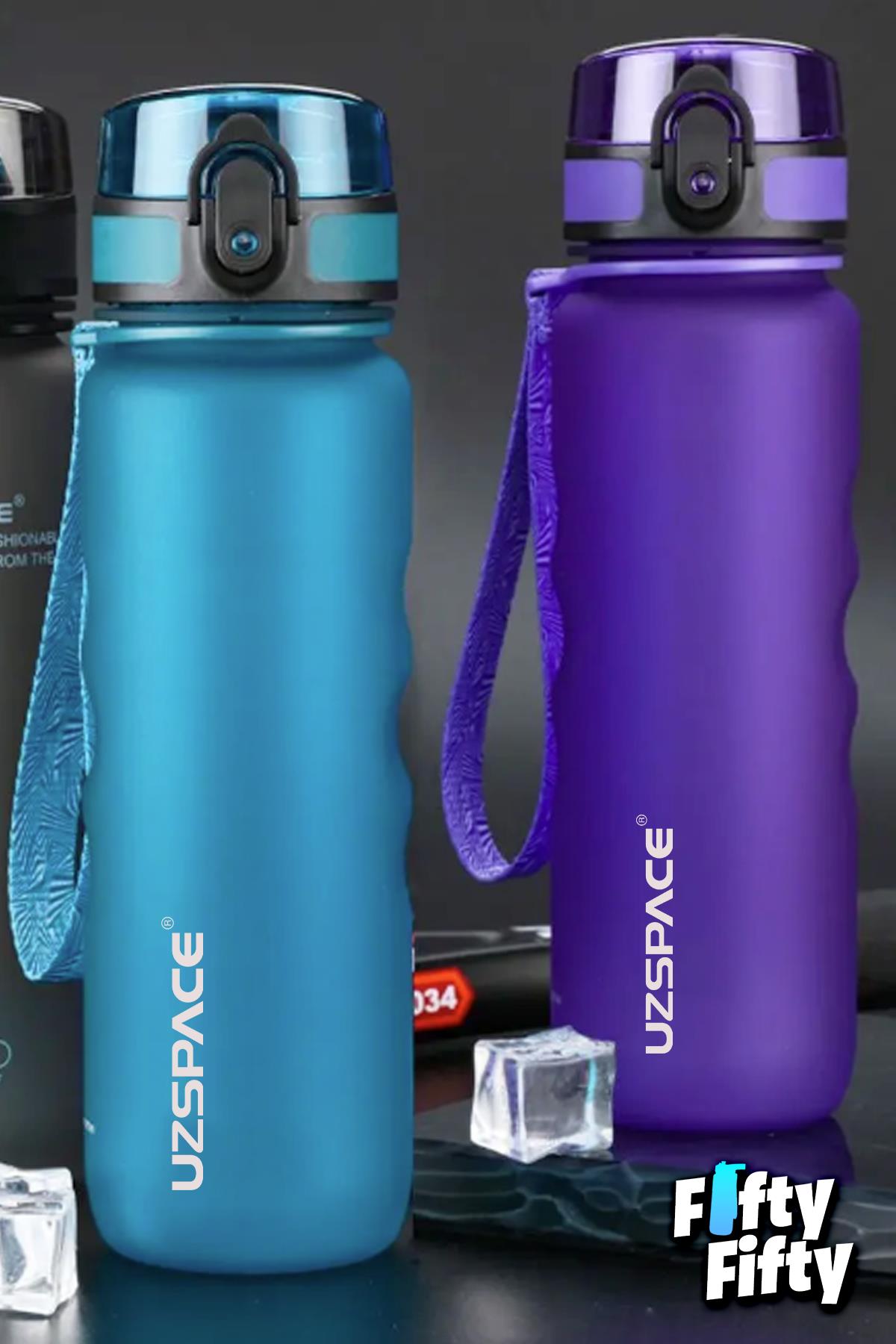 Uzspace 500 ML Kaydırmaz Maksimum Tutuş Destekli Tritan Su Matarası -FFUZ1215