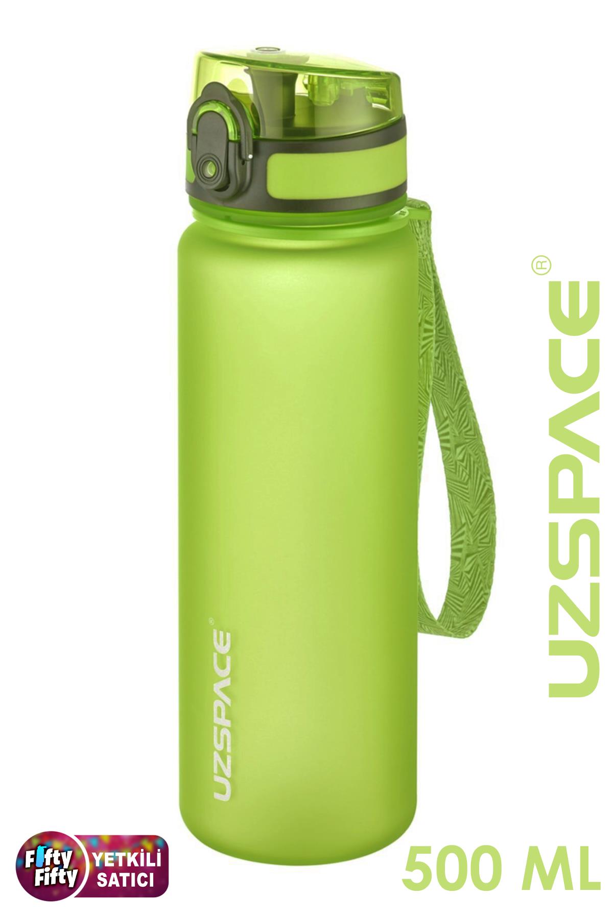 Uzspace 500 ml Tritan Su Matarası 13 farklı Renk Softtouch - Yeşil