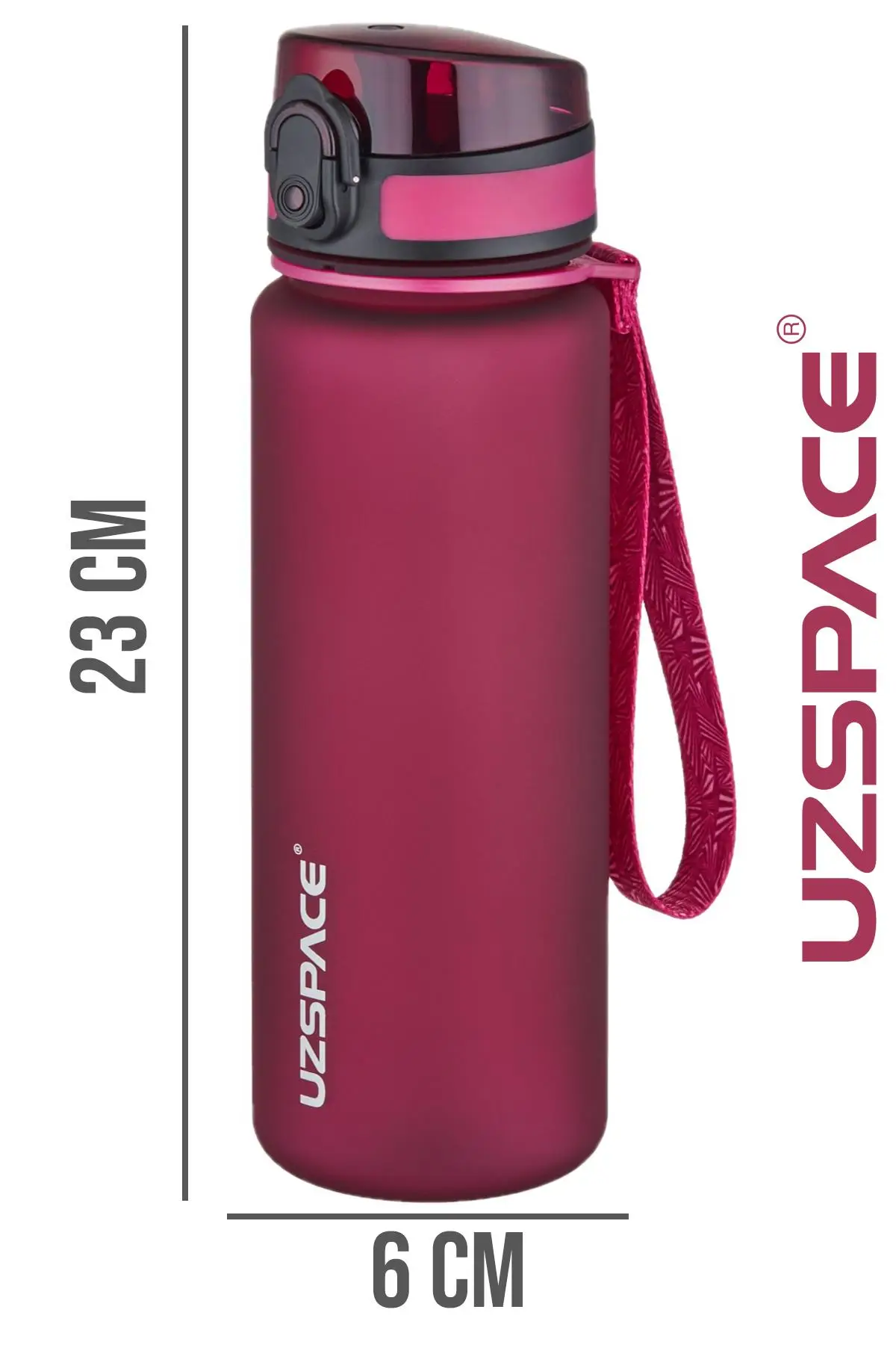 Uzspace 500 ml Tritan Su Matarası 13 farklı Renk Softtouch 