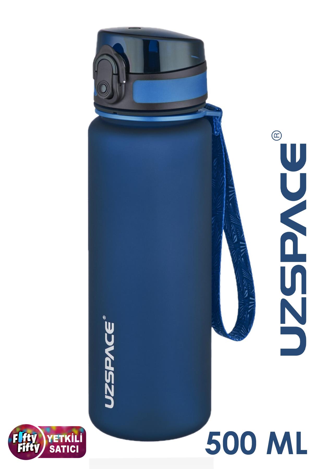 Uzspace 500 ml Tritan Su Matarası 13 farklı Renk Softtouch - Lacivert
