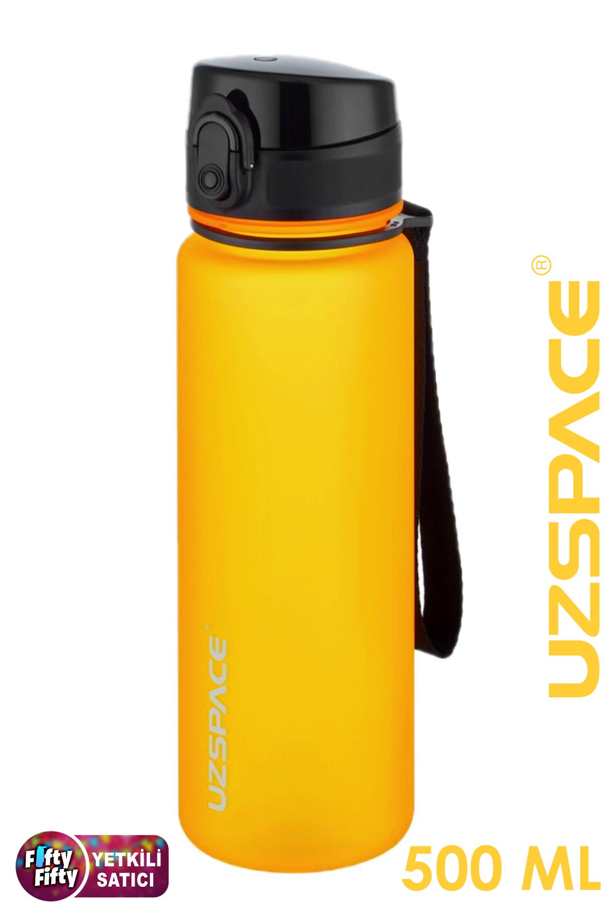 Uzspace 500 ml Tritan Su Matarası 13 farklı Renk Softtouch - Turuncu