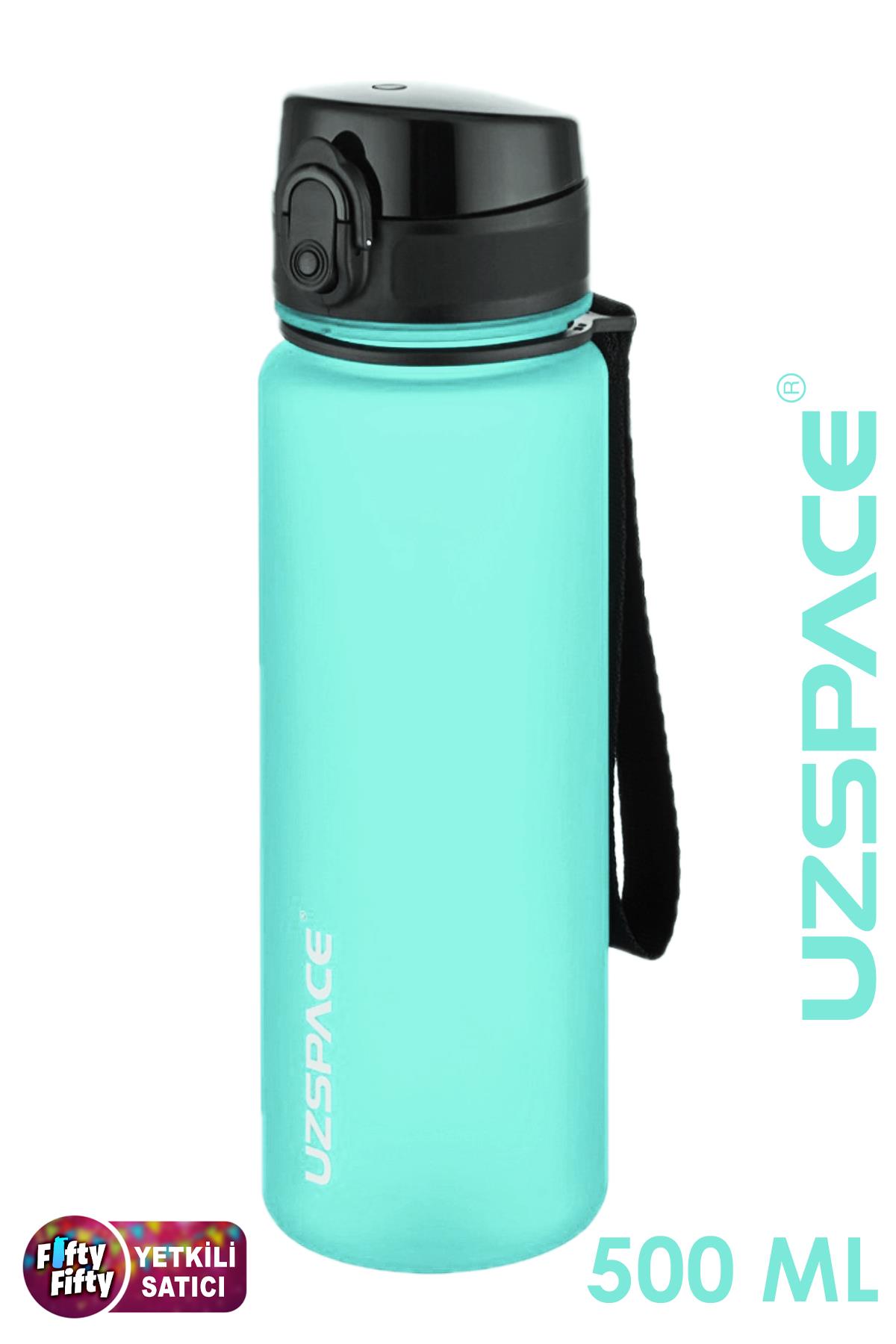 Uzspace 500 ml Tritan Su Matarası 13 farklı Renk Softtouch - Buz Mavisi