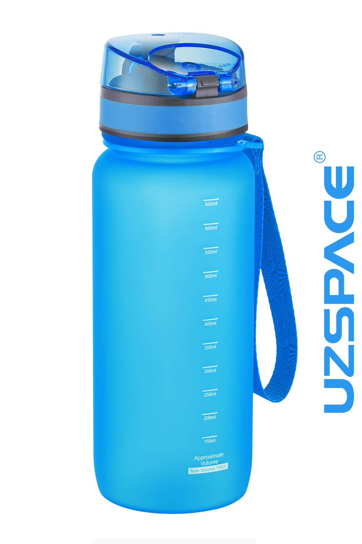 Uzspace 650 ml Tritan Su Matarası 14 Farklı Renk Softtouch 