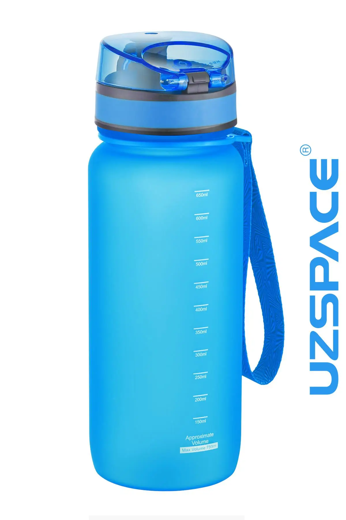 Uzspace 650 ml Tritan Su Matarası 14 Farklı Renk Softtouch 