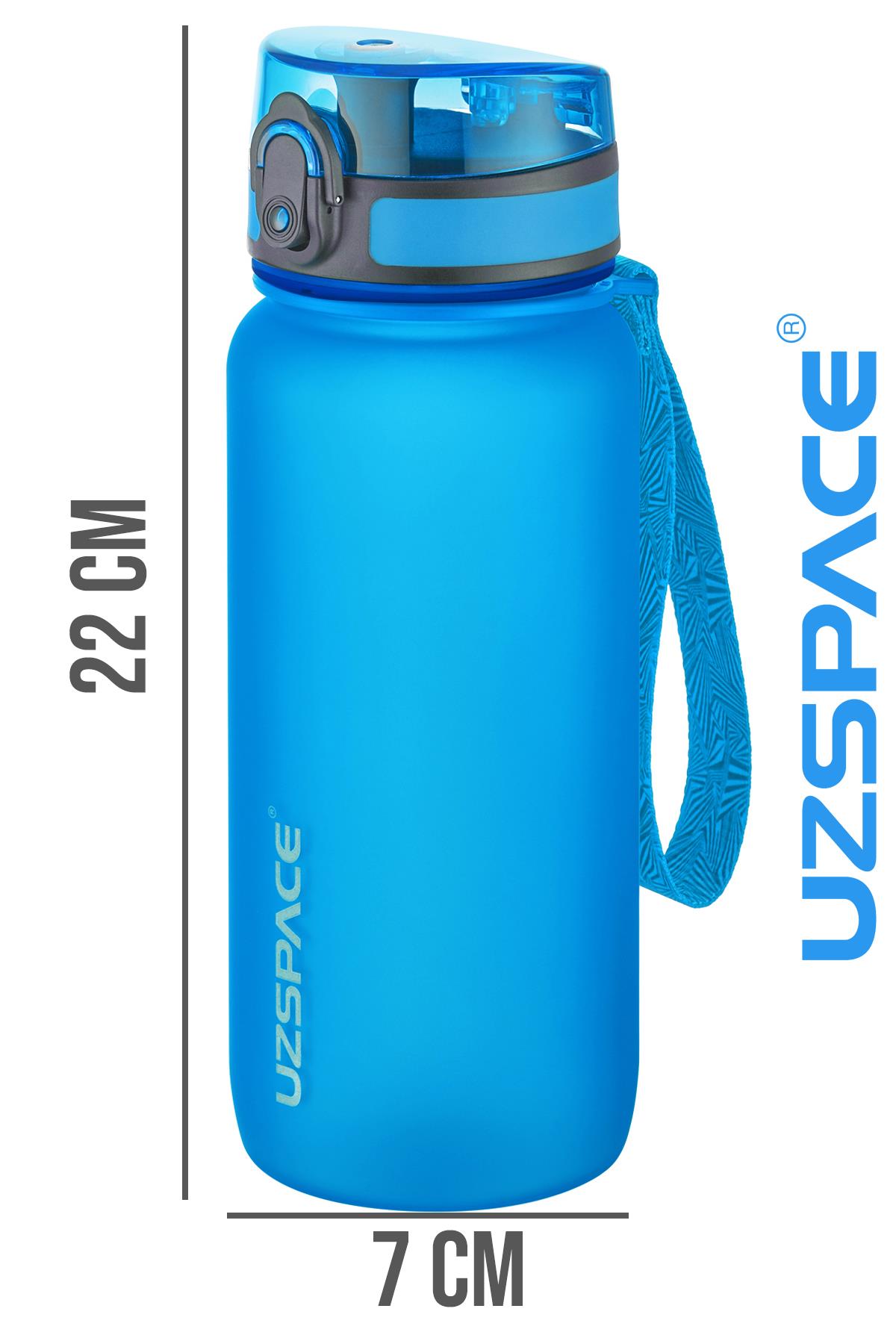 Uzspace 650 ml Tritan Su Matarası 14 Farklı Renk Softtouch 
