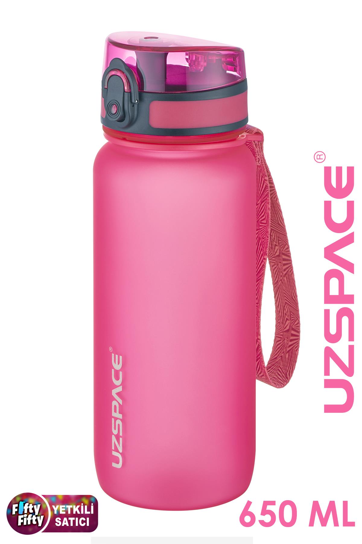 Uzspace 650 ml Tritan Su Matarası 14 Farklı Renk Softtouch 