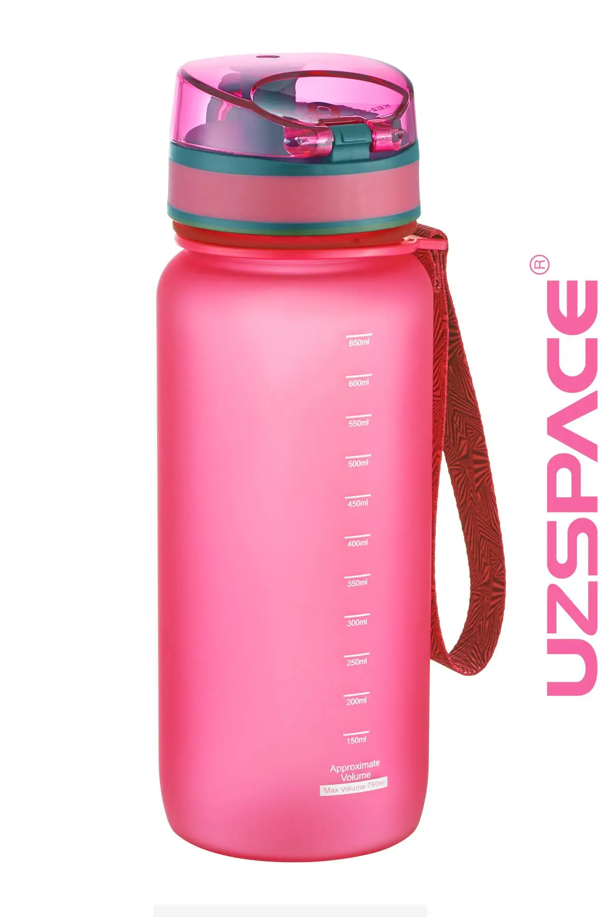 Uzspace 650 ml Tritan Su Matarası 14 Farklı Renk Softtouch 