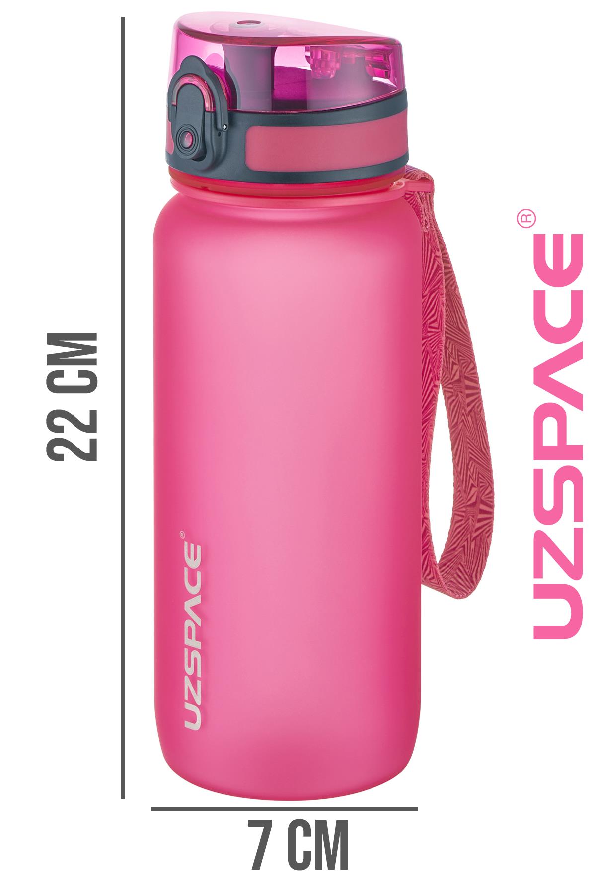 Uzspace 650 ml Tritan Su Matarası 14 Farklı Renk Softtouch 