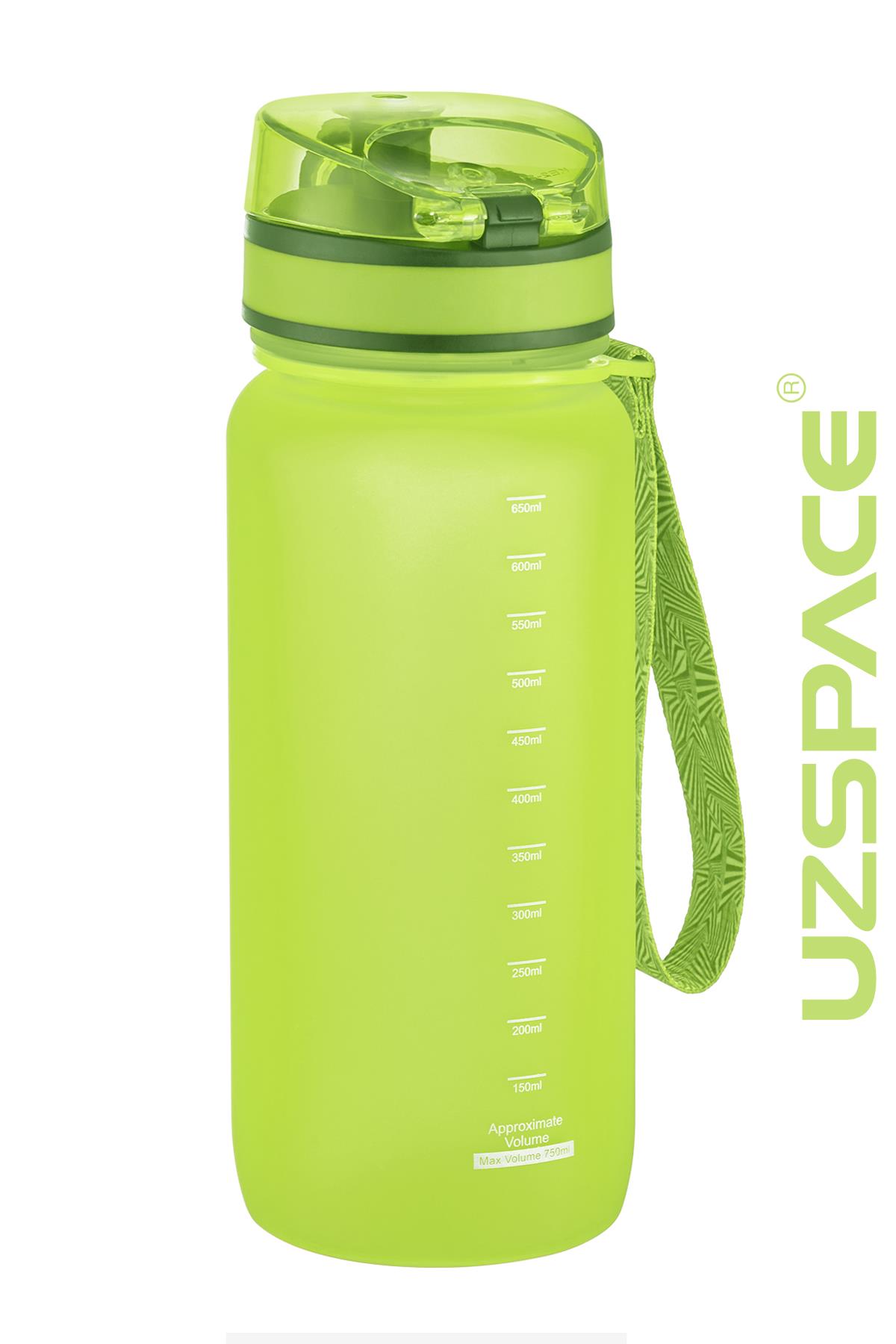 Uzspace 650 ml Tritan Su Matarası 14 Farklı Renk Softtouch 