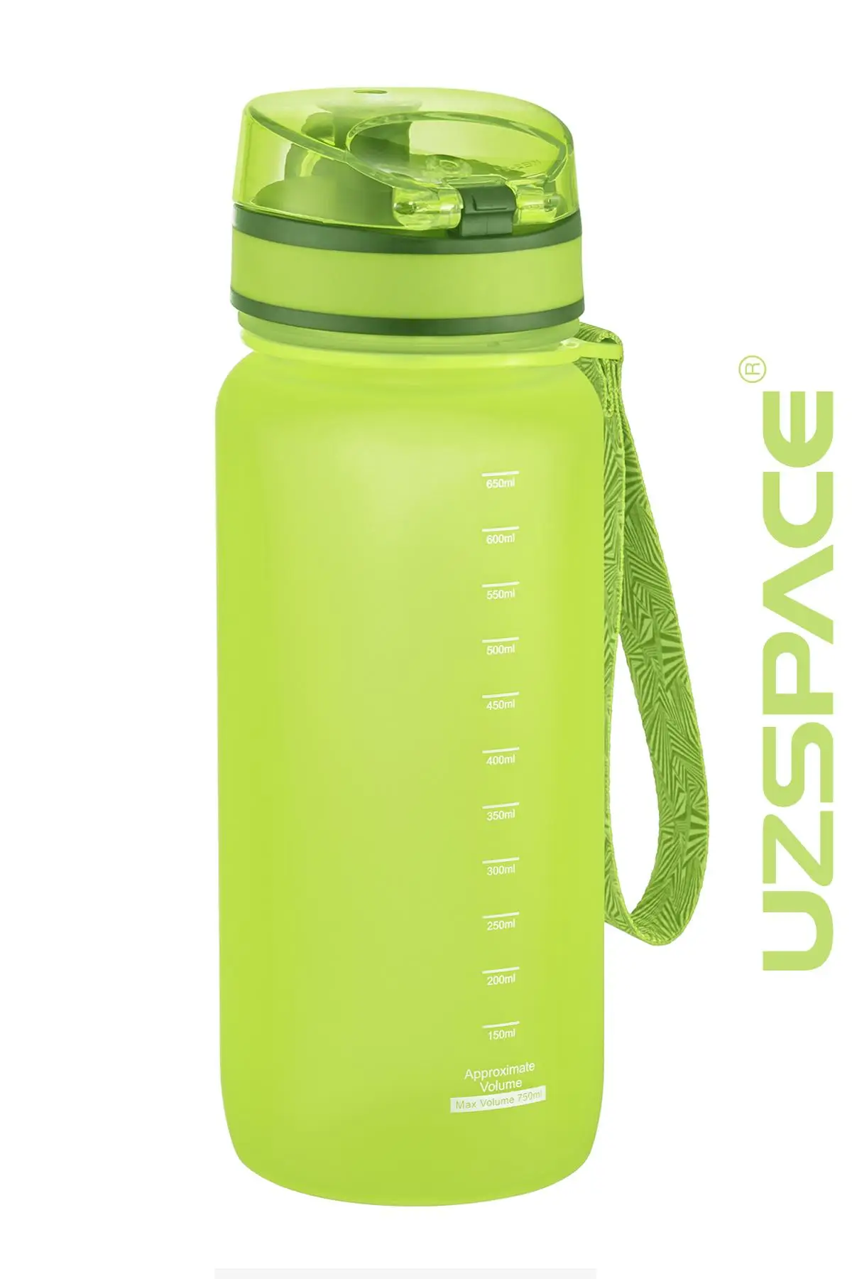 Uzspace 650 ml Tritan Su Matarası 14 Farklı Renk Softtouch 