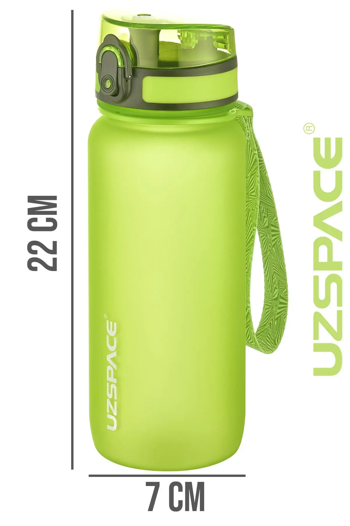 Uzspace 650 ml Tritan Su Matarası 14 Farklı Renk Softtouch 