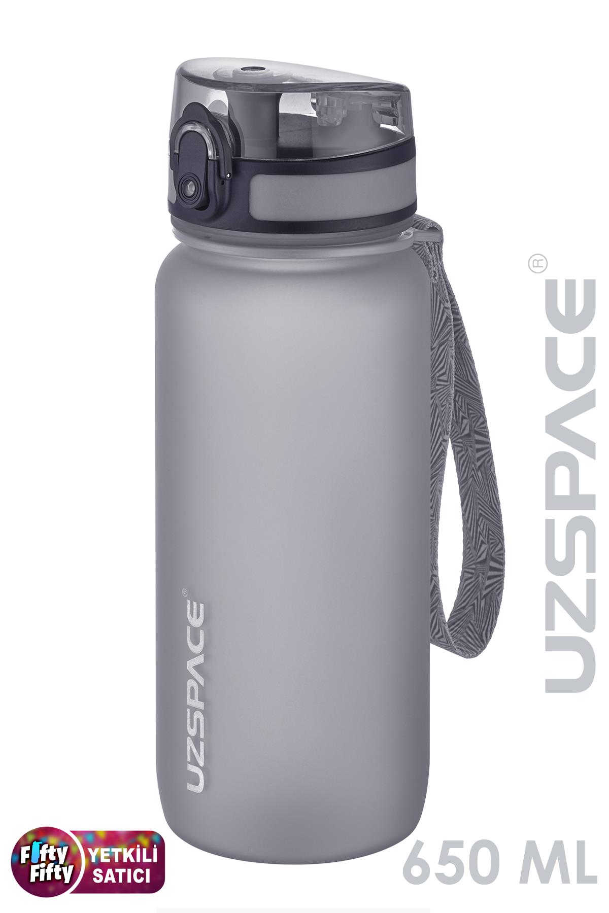 Uzspace 650 ml Tritan Su Matarası 14 Farklı Renk Softtouch 
