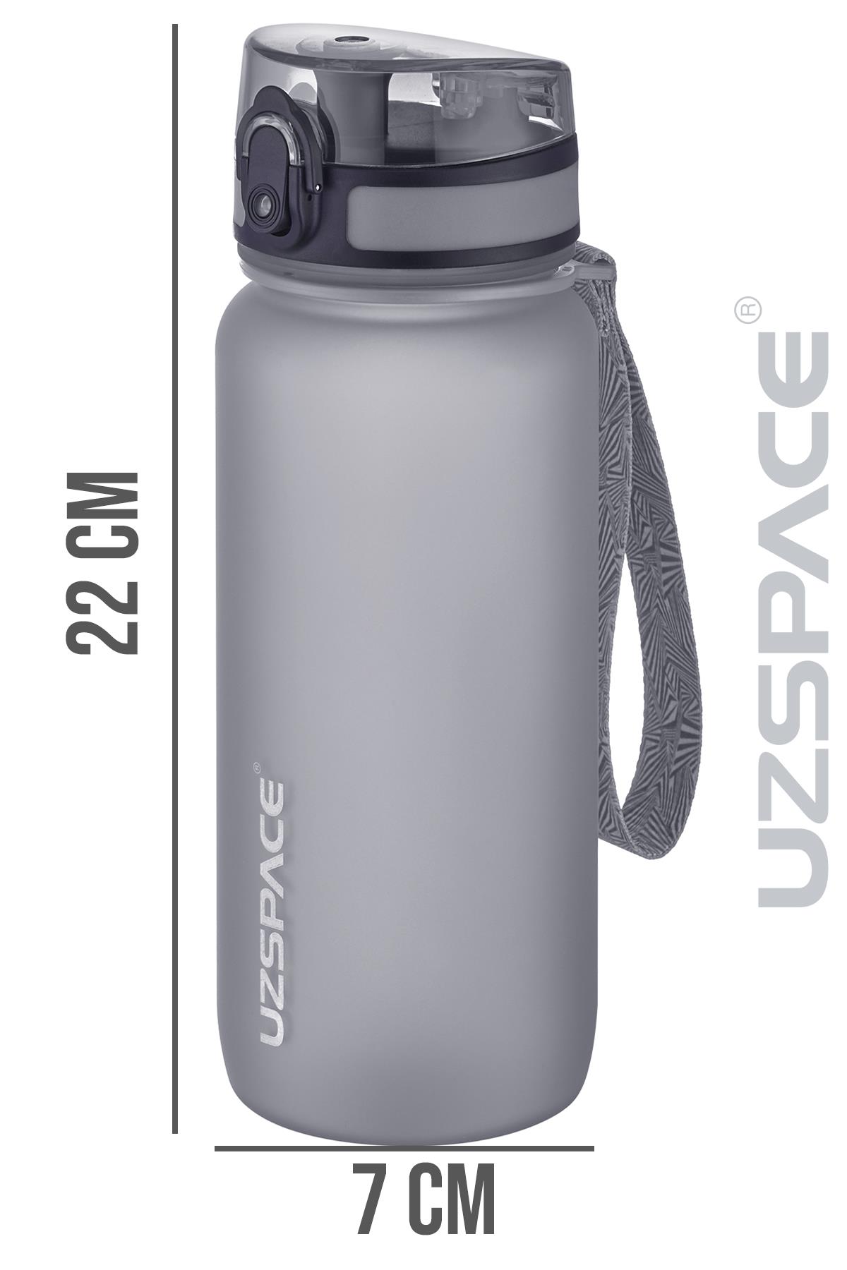 Uzspace 650 ml Tritan Su Matarası 14 Farklı Renk Softtouch 