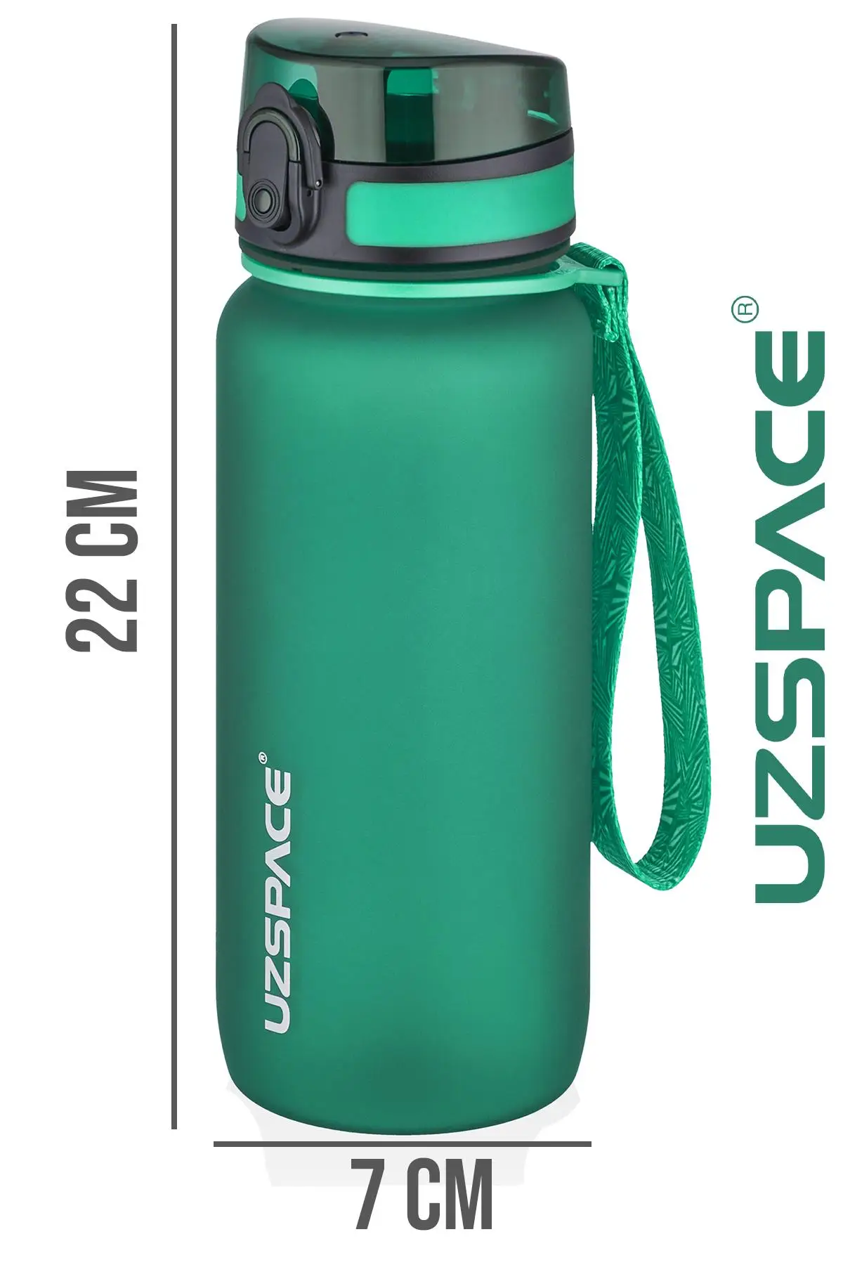 Uzspace 650 ml Tritan Su Matarası 14 Farklı Renk Softtouch 