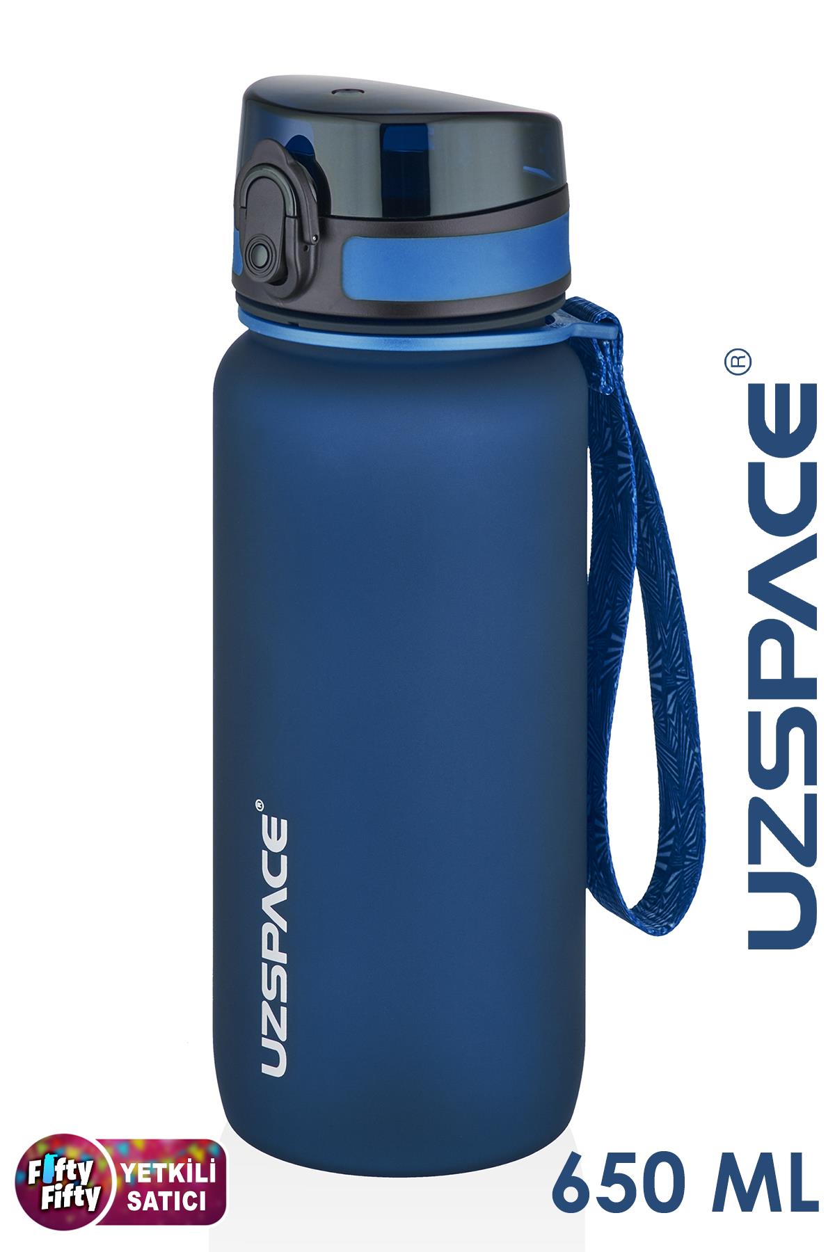 Uzspace 650 ml Tritan Su Matarası 14 Farklı Renk Softtouch 