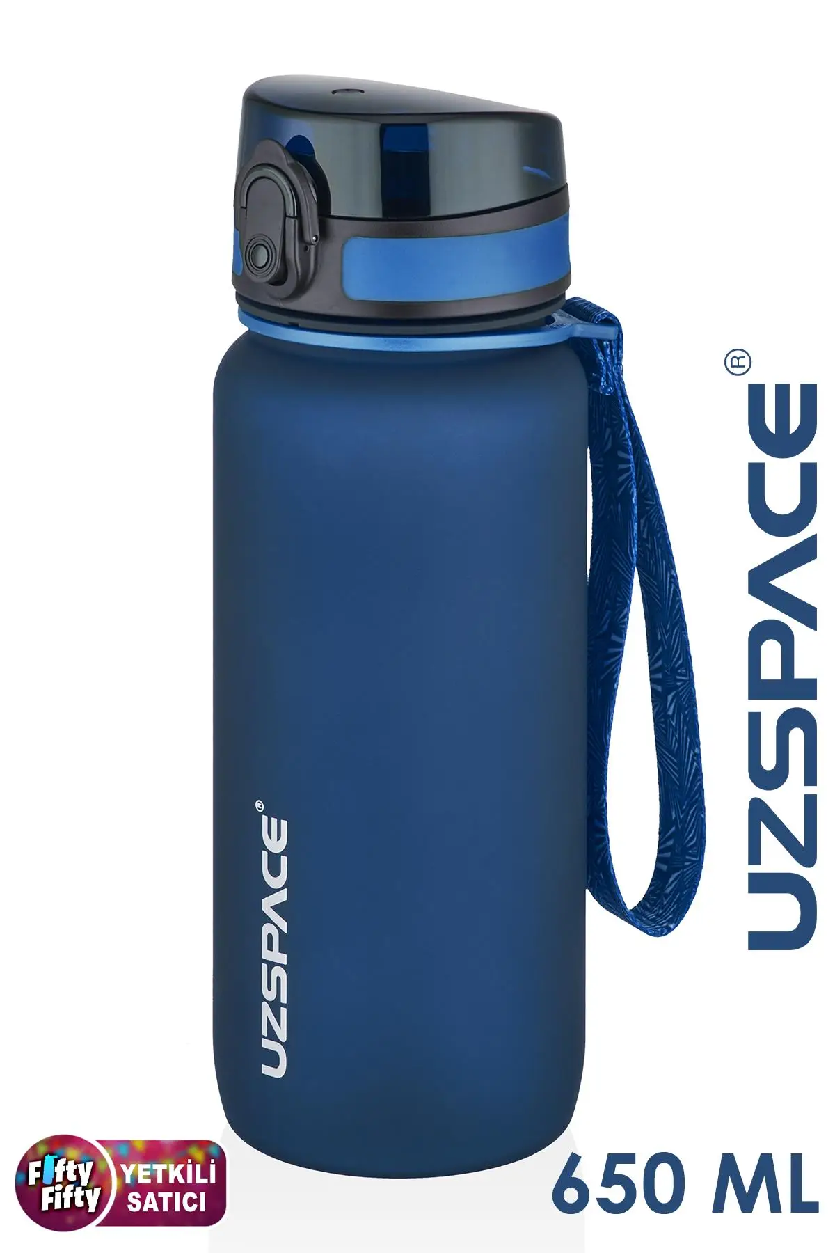 Uzspace 650 ml Tritan Su Matarası 14 Farklı Renk Softtouch 