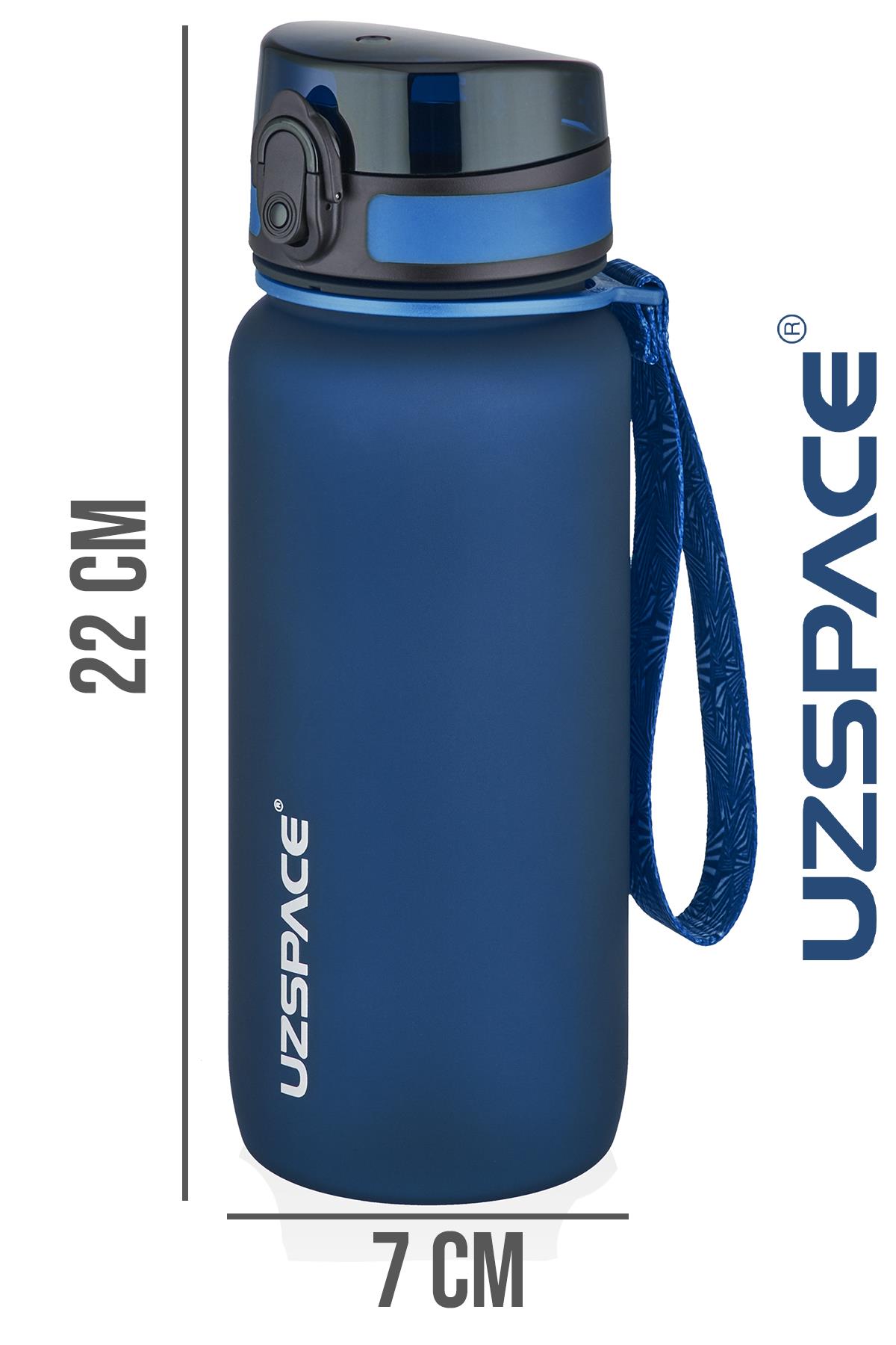 Uzspace 650 ml Tritan Su Matarası 14 Farklı Renk Softtouch 