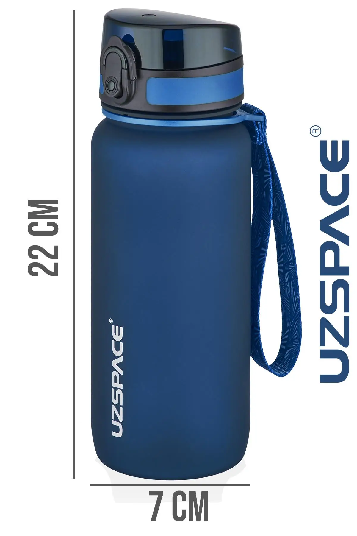 Uzspace 650 ml Tritan Su Matarası 14 Farklı Renk Softtouch 