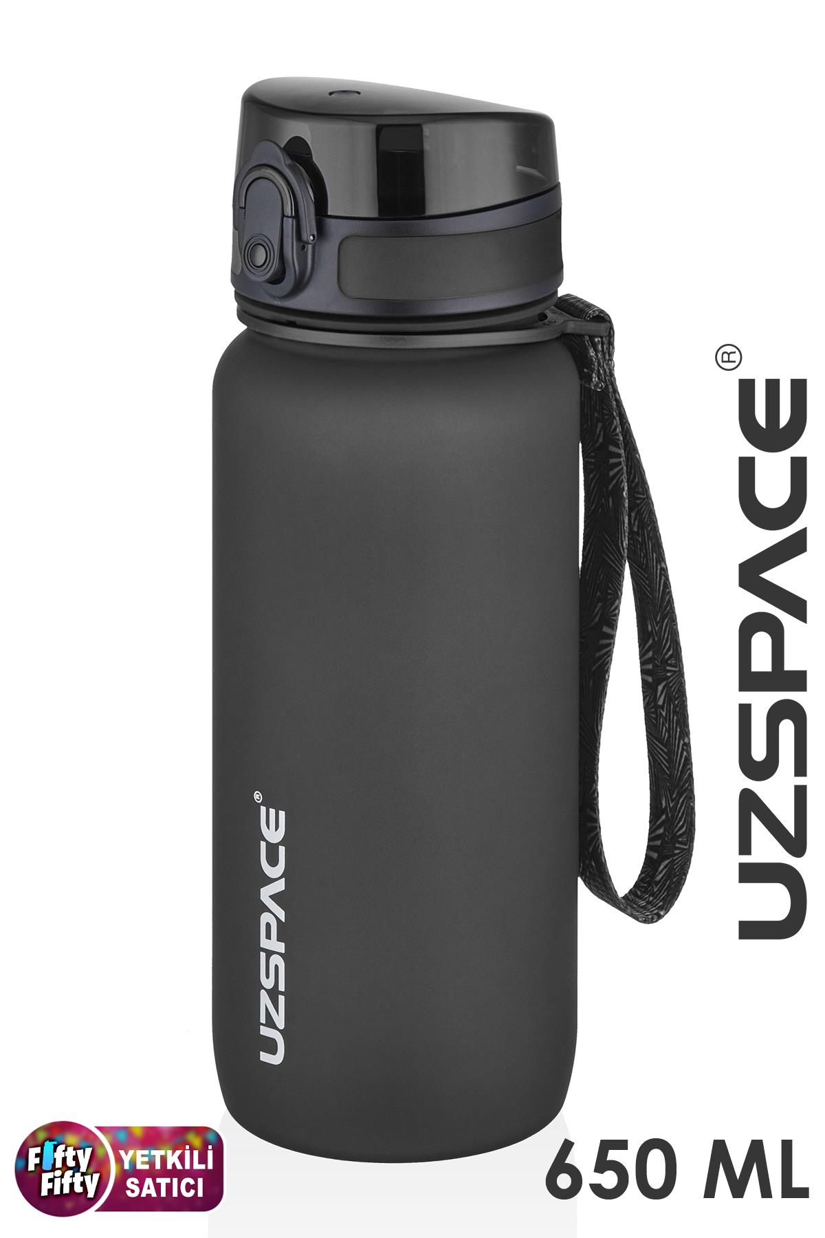 Uzspace 650 ml Tritan Su Matarası 14 Farklı Renk Softtouch 