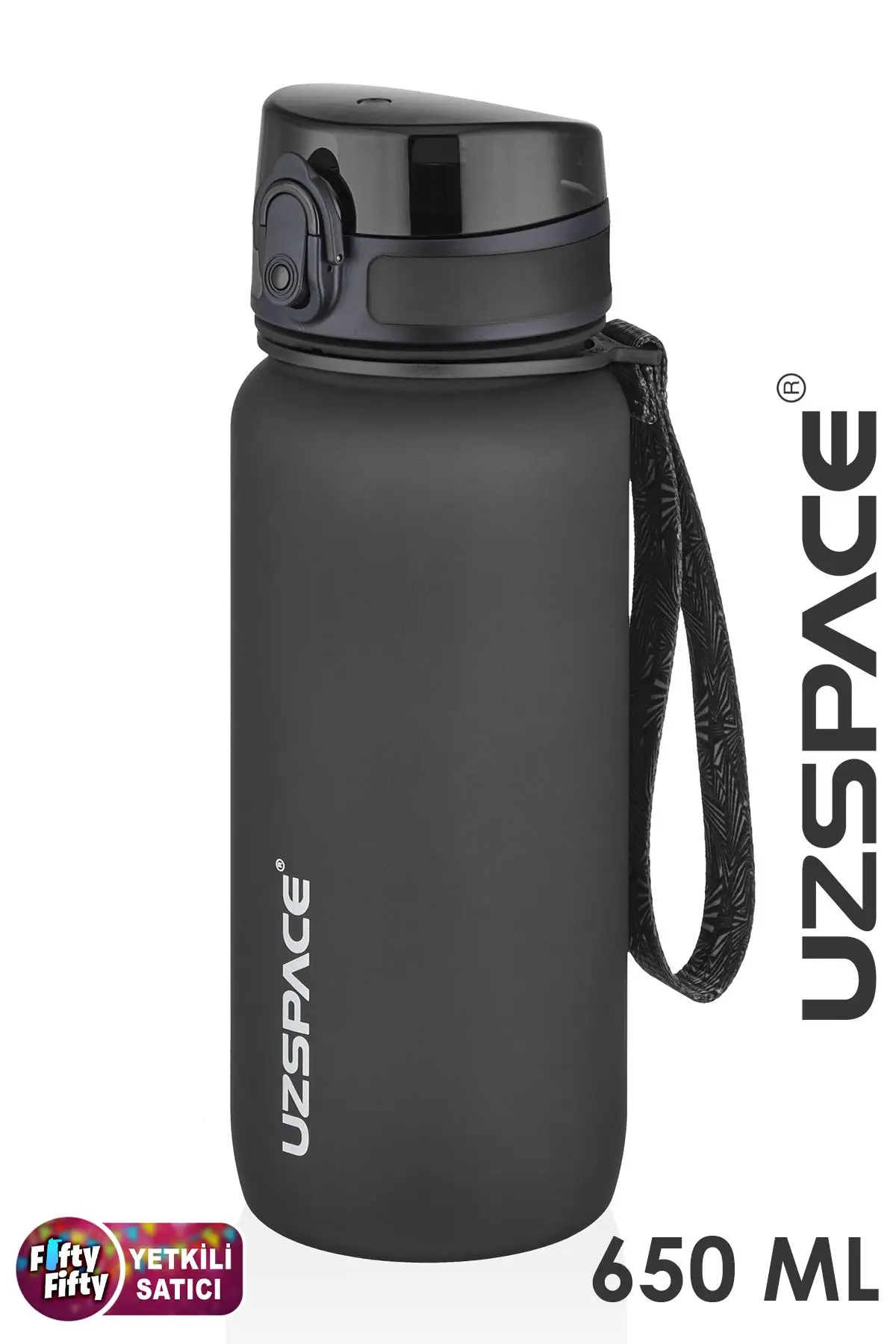 Uzspace 650 ml Tritan Su Matarası 14 Farklı Renk Softtouch 