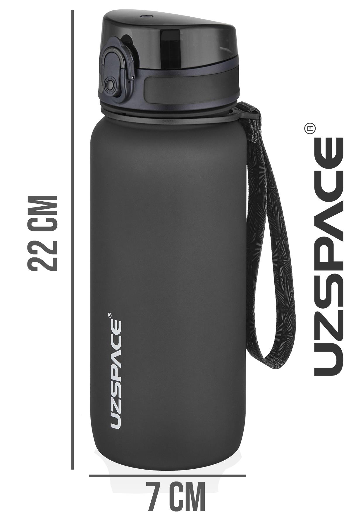 Uzspace 650 ml Tritan Su Matarası 14 Farklı Renk Softtouch 