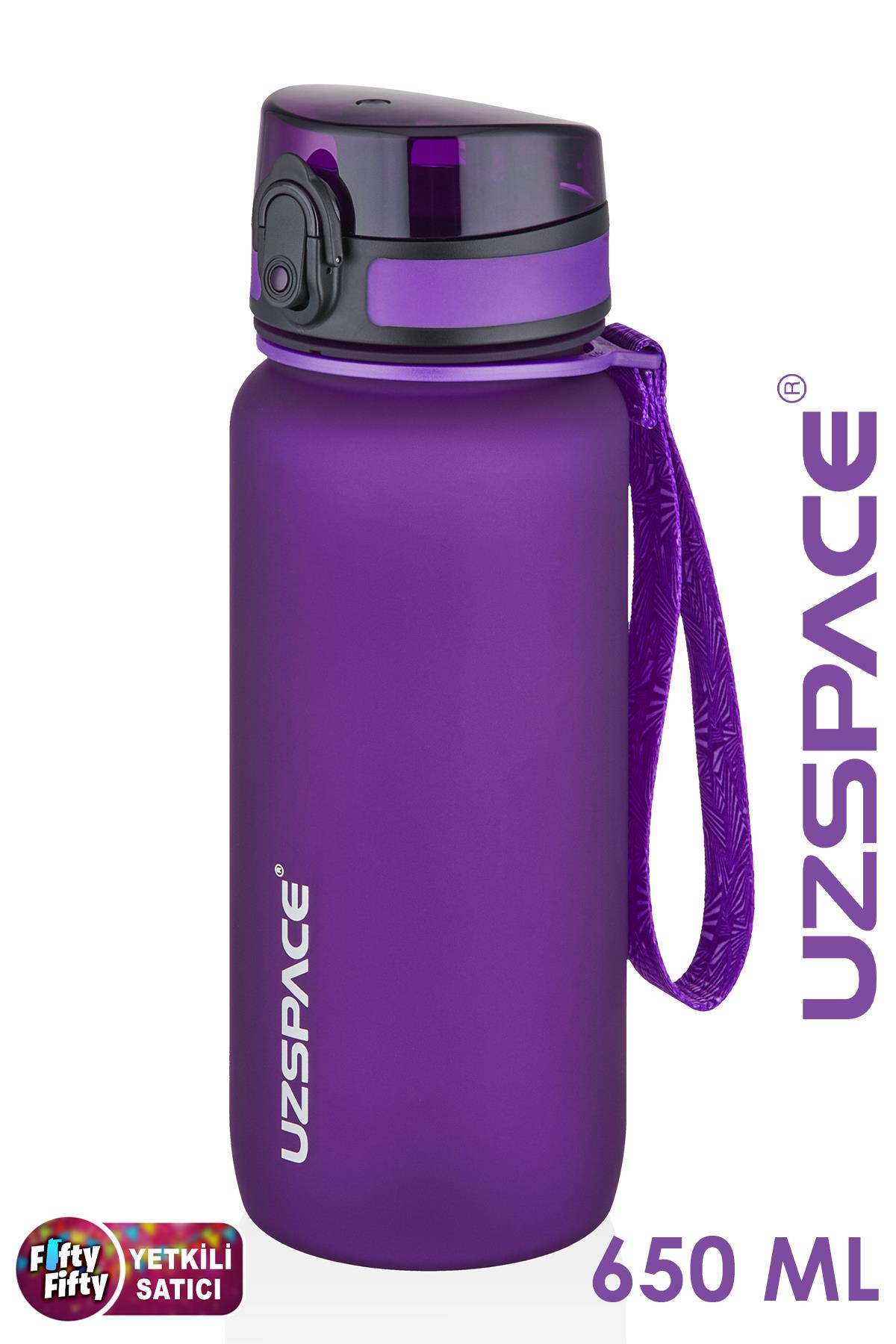 Uzspace 650 ml Tritan Su Matarası 14 Farklı Renk Softtouch 