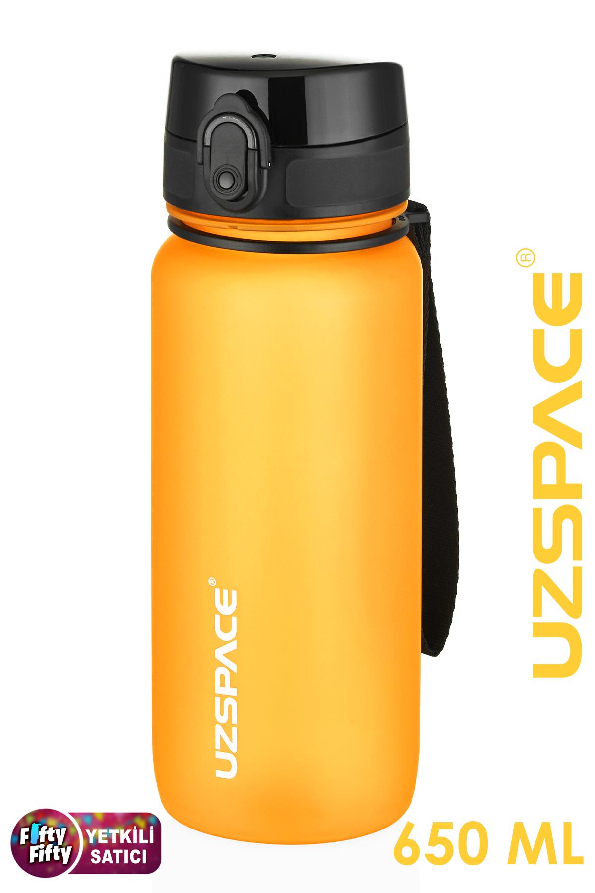 Uzspace 650 ml Tritan Su Matarası 14 Farklı Renk Softtouch 