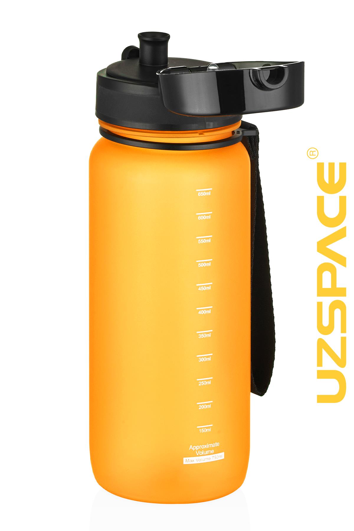 Uzspace 650 ml Tritan Su Matarası 14 Farklı Renk Softtouch 