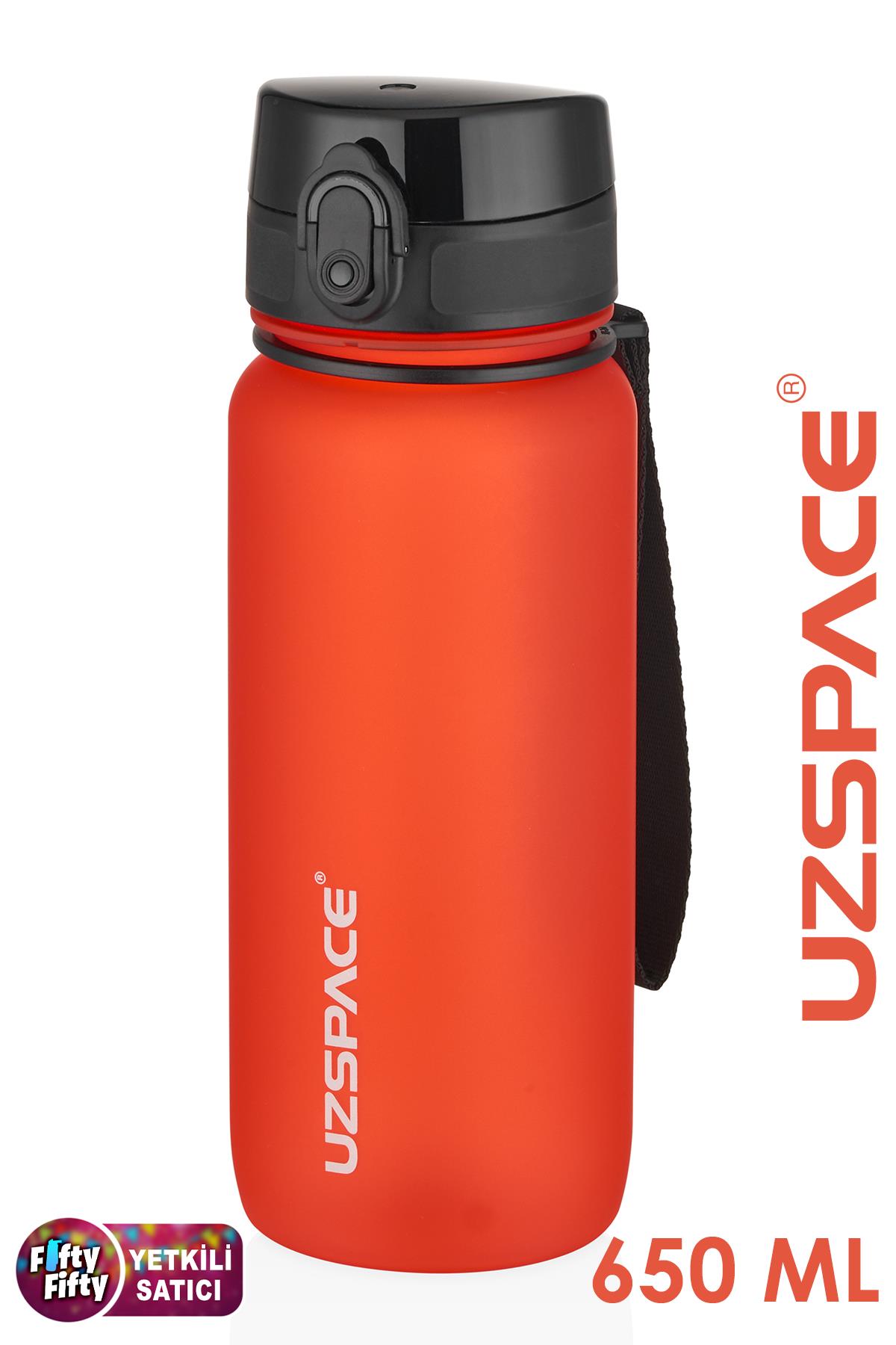 Uzspace 650 ml Tritan Su Matarası 14 Farklı Renk Softtouch 
