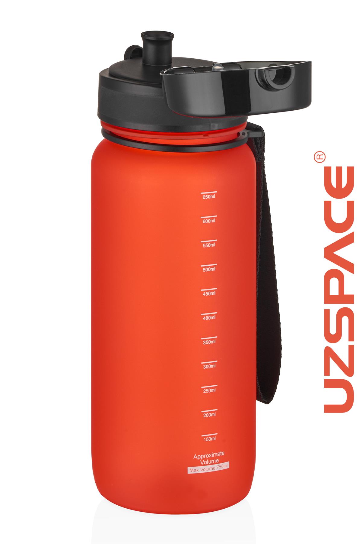Uzspace 650 ml Tritan Su Matarası 14 Farklı Renk Softtouch 