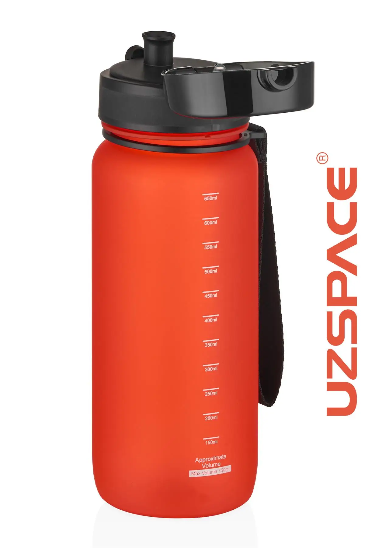 Uzspace 650 ml Tritan Su Matarası 14 Farklı Renk Softtouch 