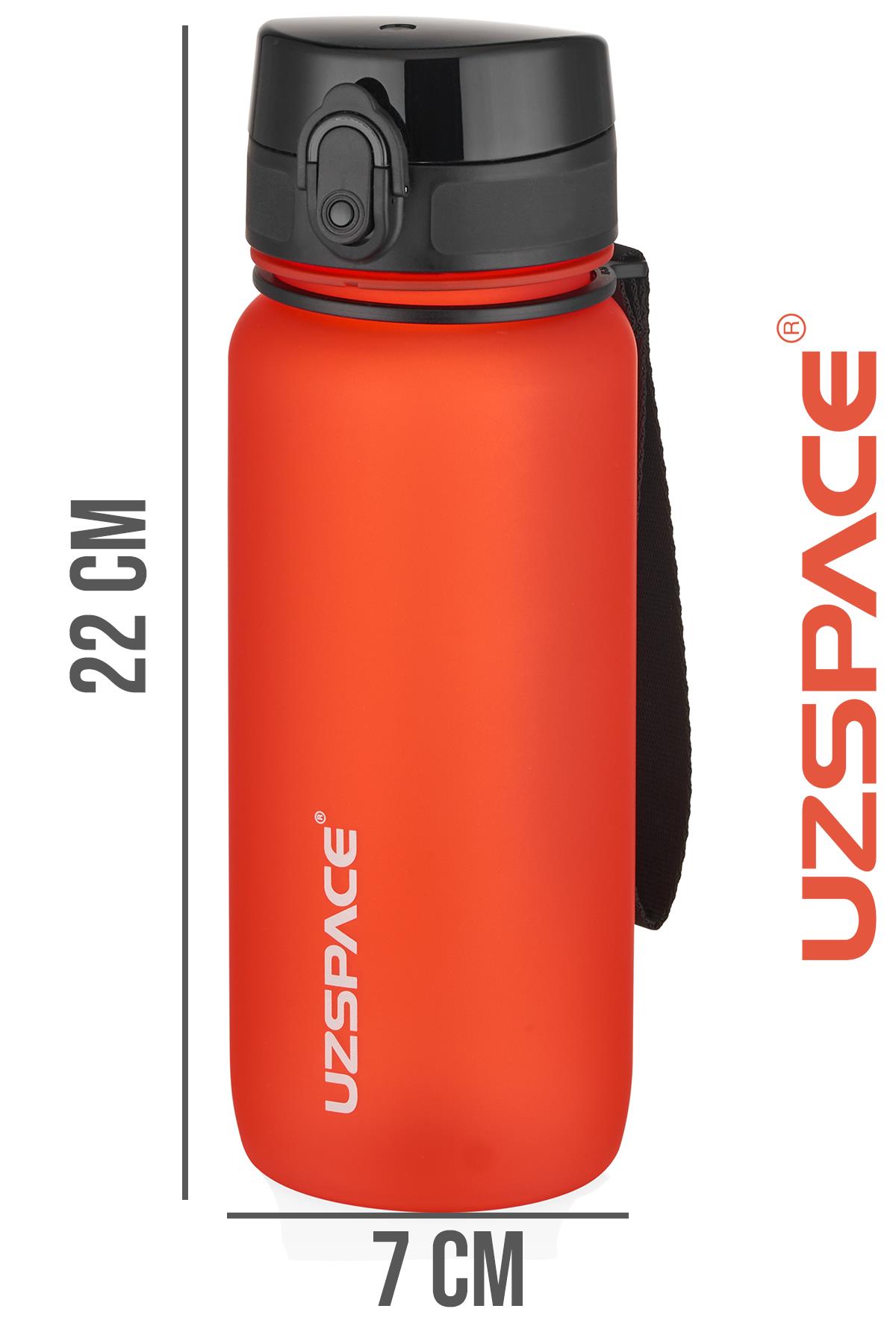 Uzspace 650 ml Tritan Su Matarası 14 Farklı Renk Softtouch 