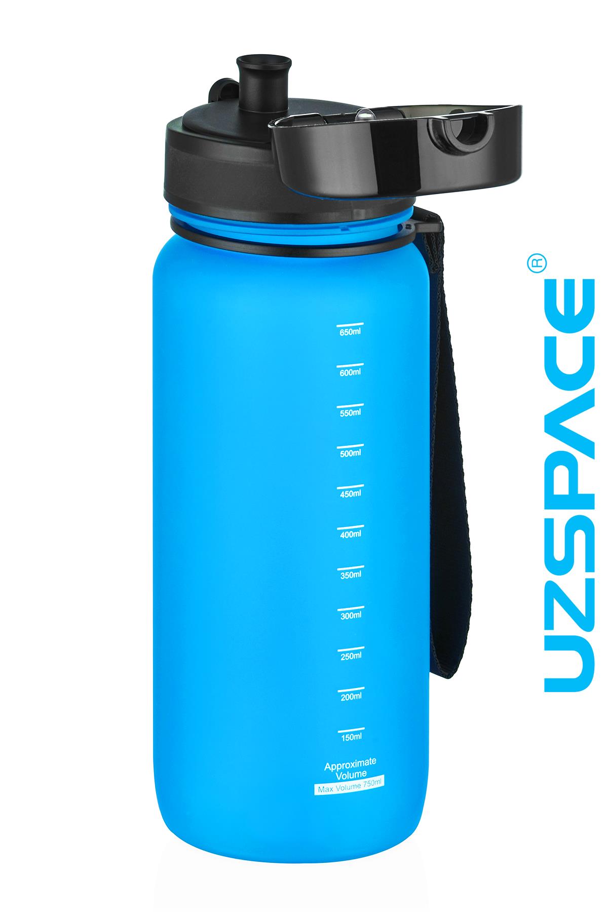 Uzspace 650 ml Tritan Su Matarası 14 Farklı Renk Softtouch 