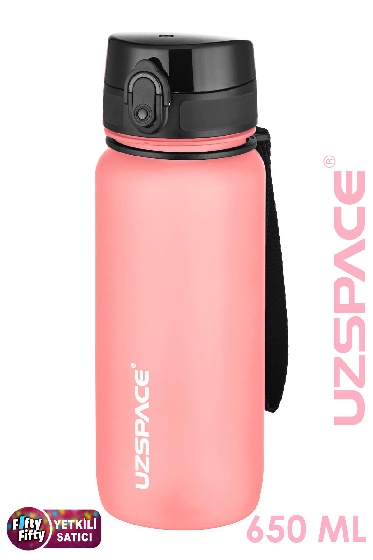 Uzspace 650 ml Tritan Su Matarası 14 Farklı Renk Softtouch 