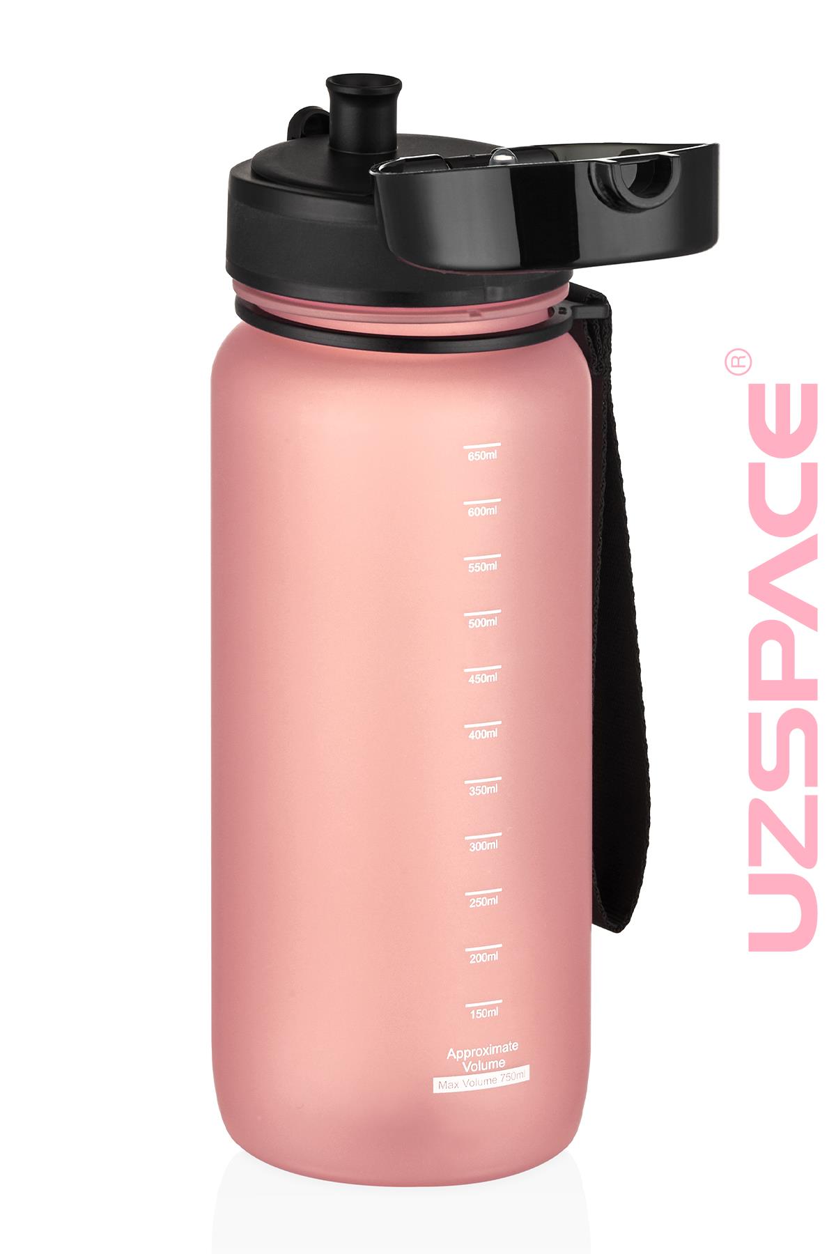 Uzspace 650 ml Tritan Su Matarası 14 Farklı Renk Softtouch 