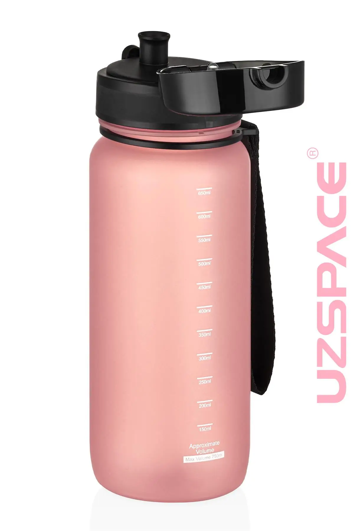Uzspace 650 ml Tritan Su Matarası 14 Farklı Renk Softtouch 