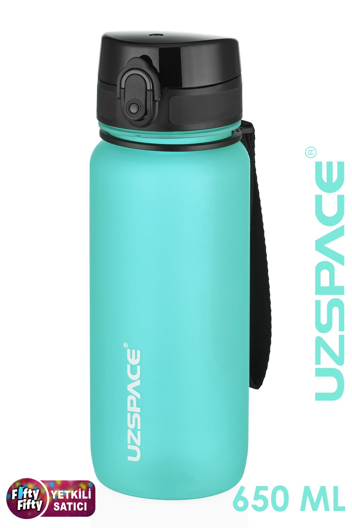 Uzspace 650 ml Tritan Su Matarası 14 Farklı Renk Softtouch 