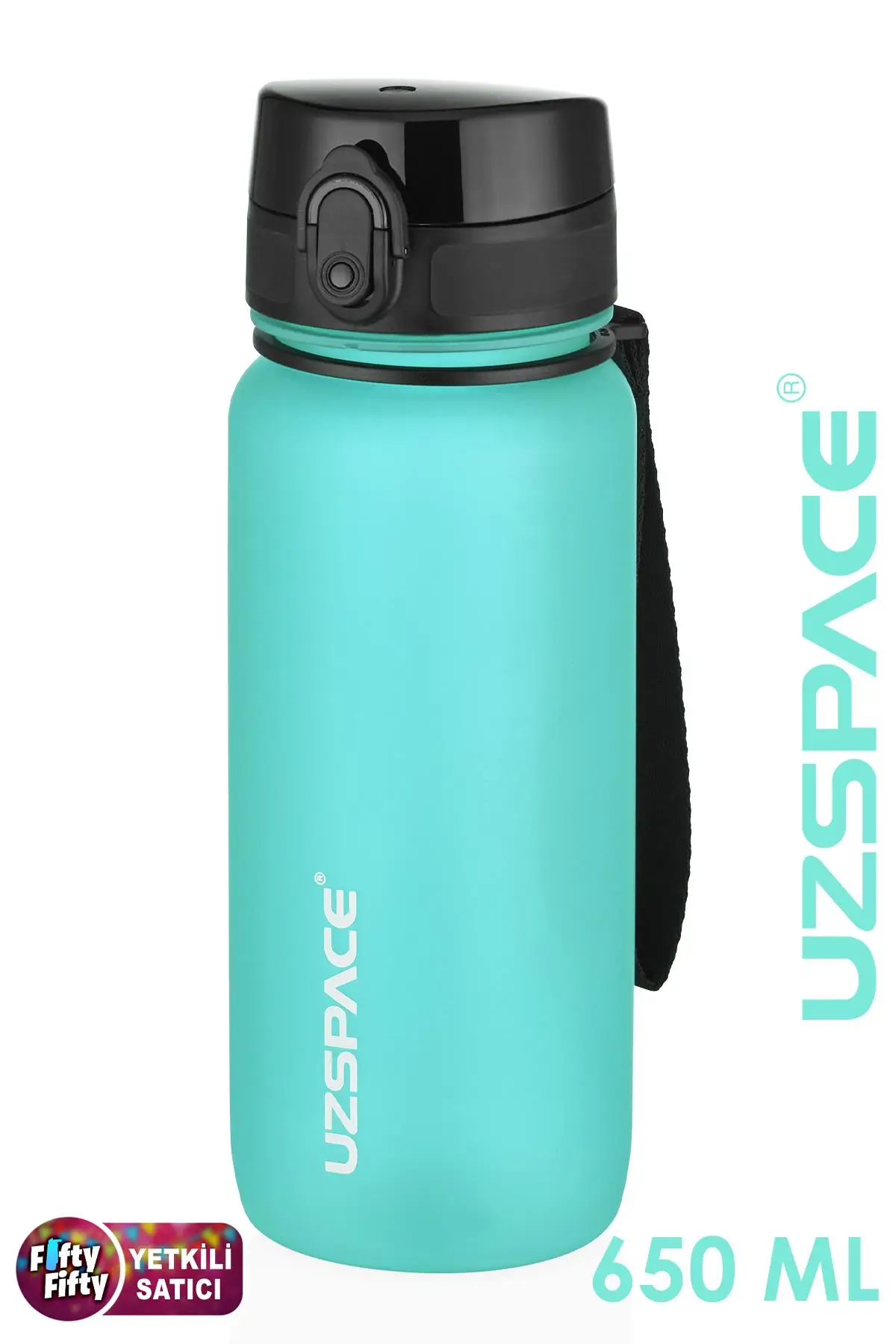 Uzspace 650 ml Tritan Su Matarası 14 Farklı Renk Softtouch 