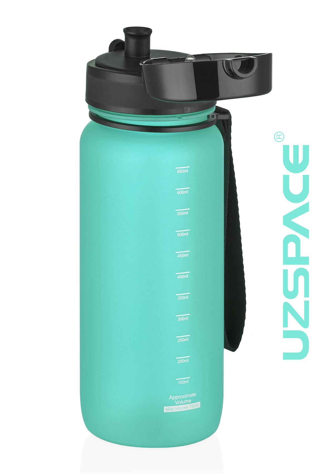 Uzspace 650 ml Tritan Su Matarası 14 Farklı Renk Softtouch 