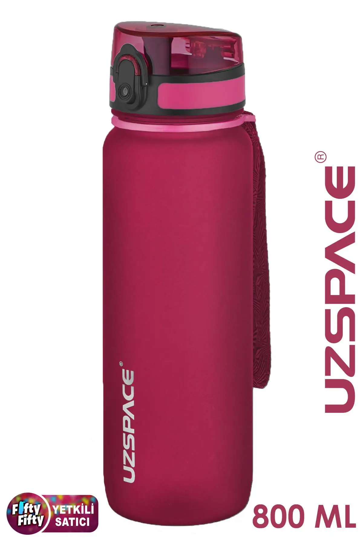 Uzspace 800 ml -Yeni Ebat-Boy 25 cm-Tritan Su Matarası Bpa Koku Sızdırma Yok - KIRMIZI