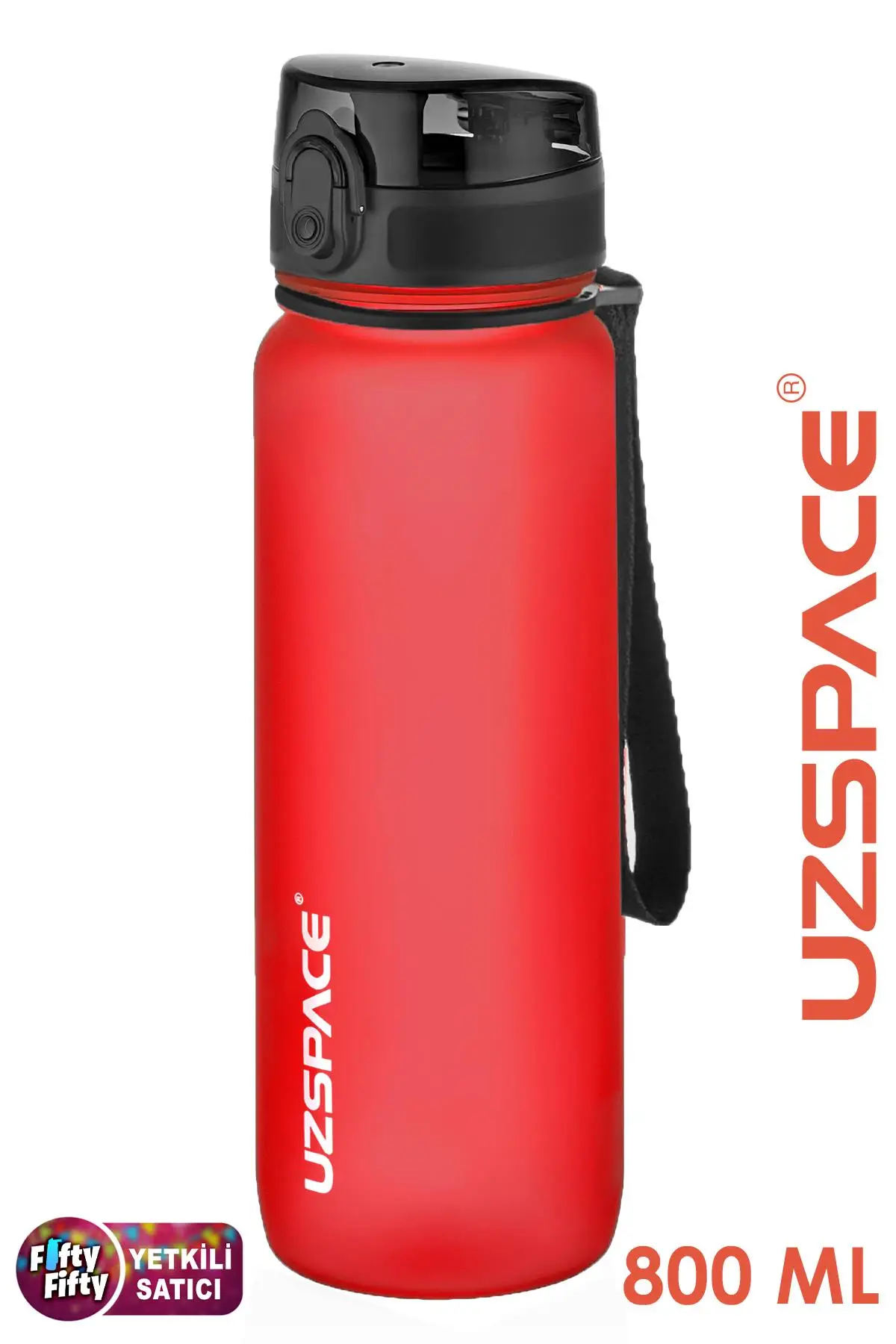 Uzspace 800 ml -Yeni Ebat-Boy 25 cm-Tritan Su Matarası Bpa Koku Sızdırma Yok - FANTASY RED