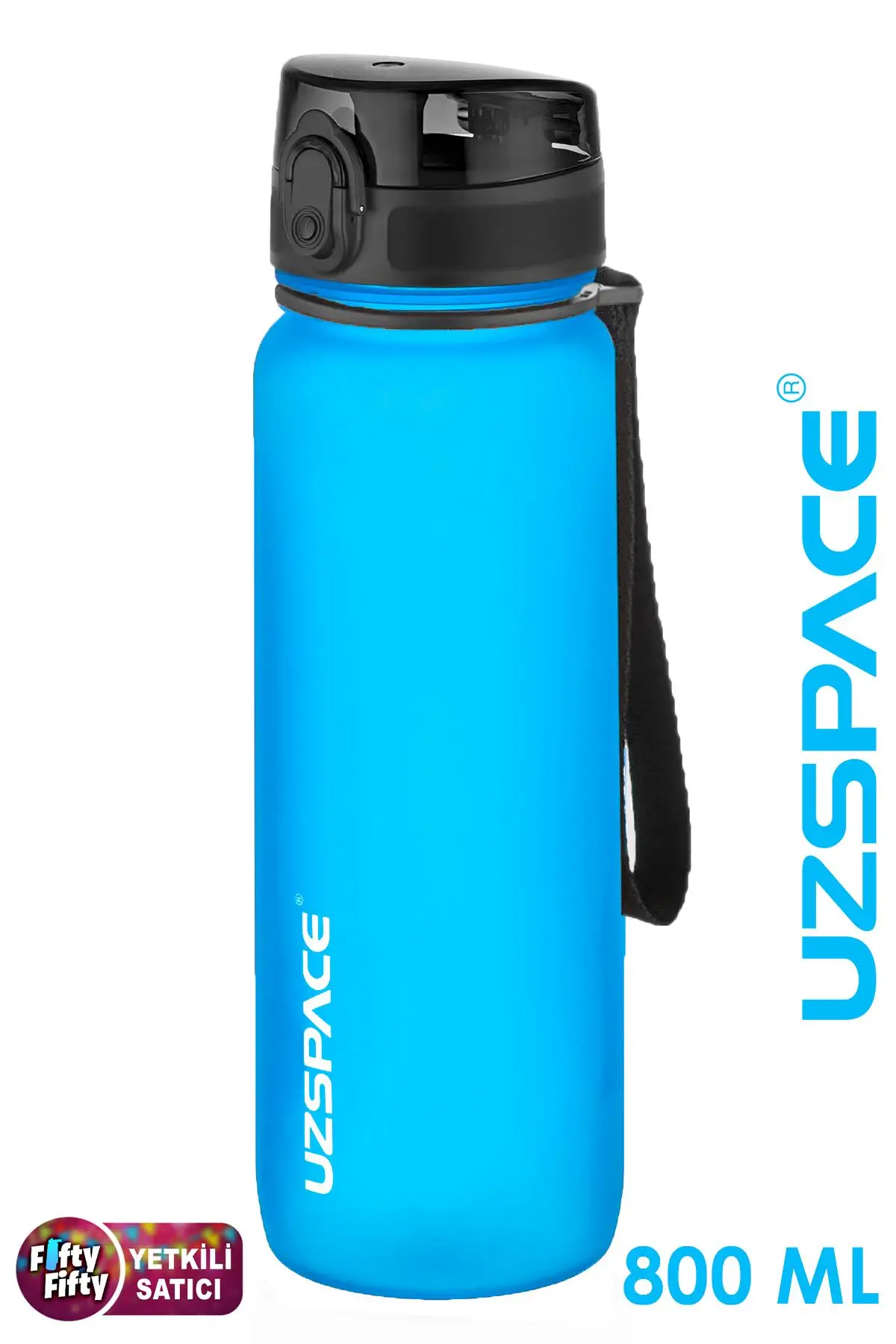 Uzspace 800 ml -Yeni Ebat-Boy 25 cm-Tritan Su Matarası Bpa Koku Sızdırma Yok - TURKUAZ