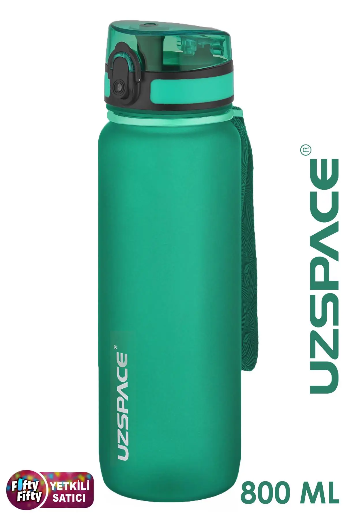 Uzspace 800 ml -Yeni Ebat-Boy 25 cm-Tritan Su Matarası Bpa Koku Sızdırma Yok - KOYU YEŞİL