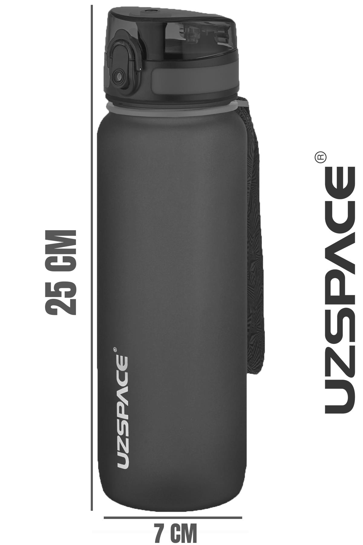 Uzspace 800ml -Yeni Ebat-Boy 25 cm-Tritan Su Matarası Bpa Koku Sızdırma Yok 
