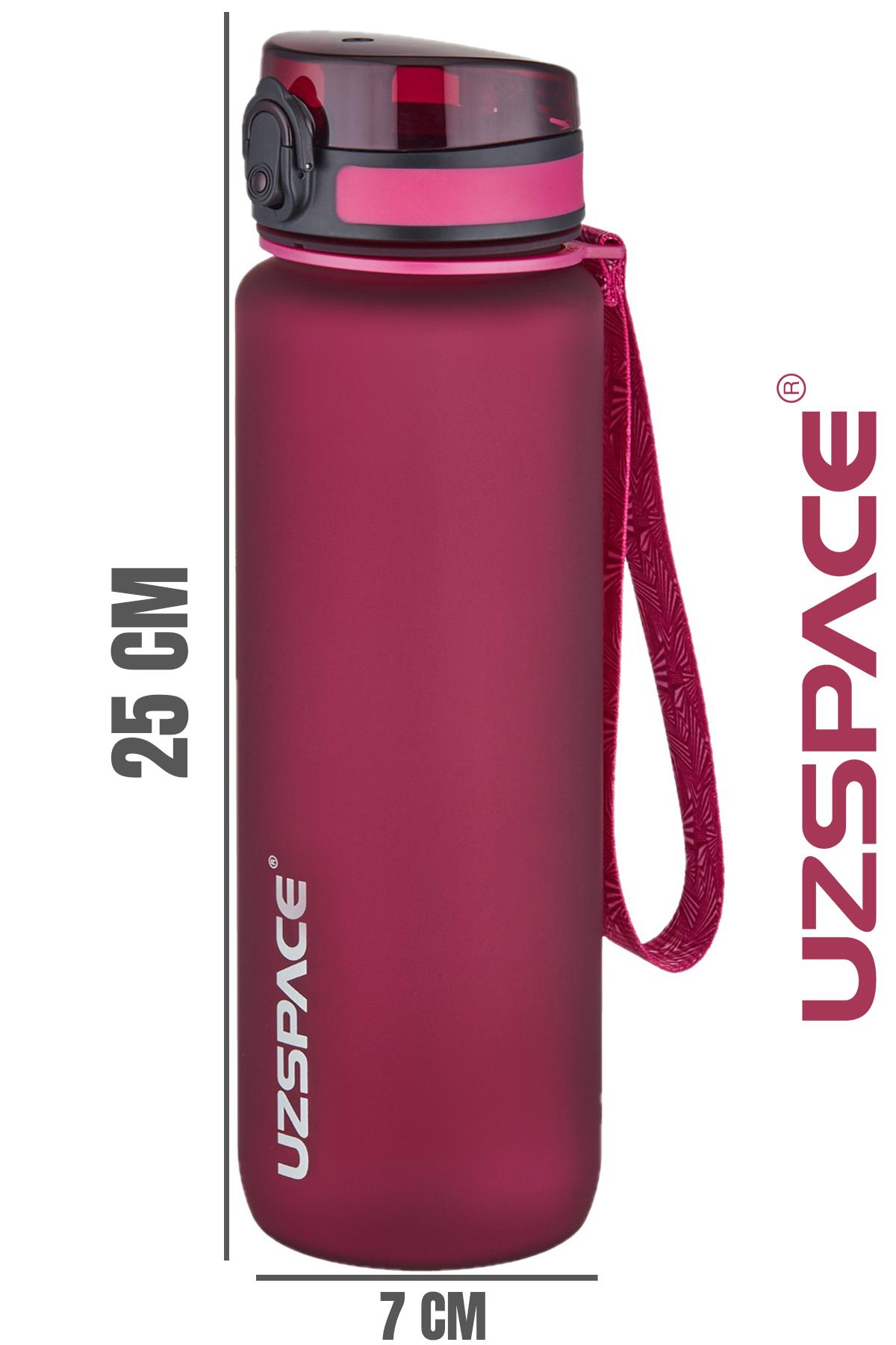 Uzspace 800ml -Yeni Ebat-Boy 25 cm-Tritan Su Matarası Bpa Koku Sızdırma Yok 