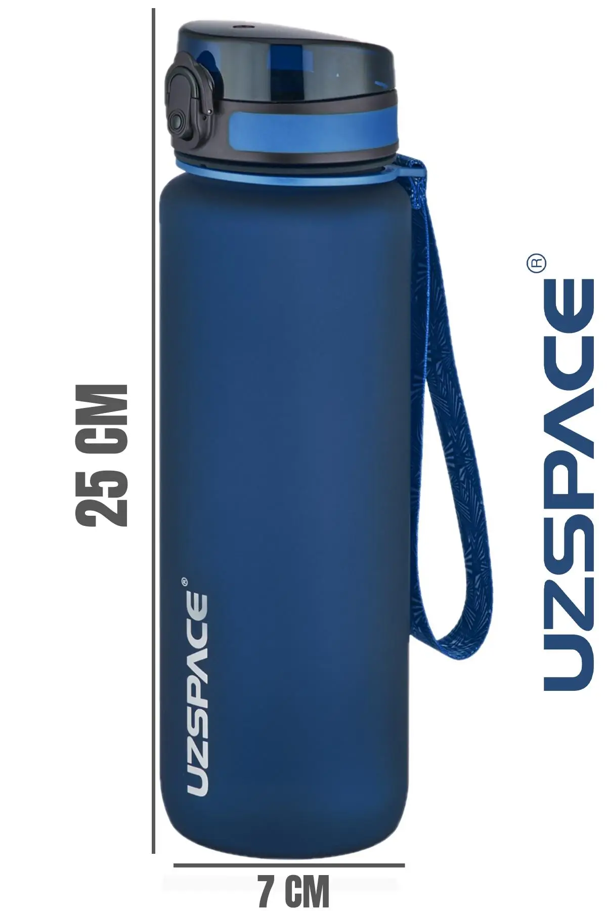 Uzspace 800 ml -Yeni Ebat-Boy 25 cm-Tritan Su Matarası Bpa Koku Sızdırma Yok 